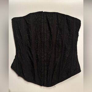 Black Lace Corset Bustier Top size Medium